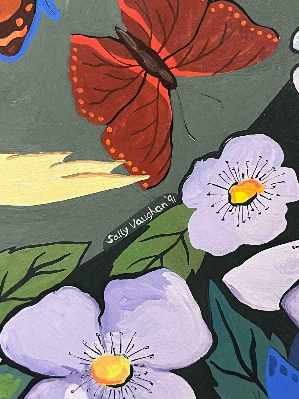 Sally Vaughancontemporary British Original Painting Butterfly Reflections Wallpaper Design1990 photo 508.0