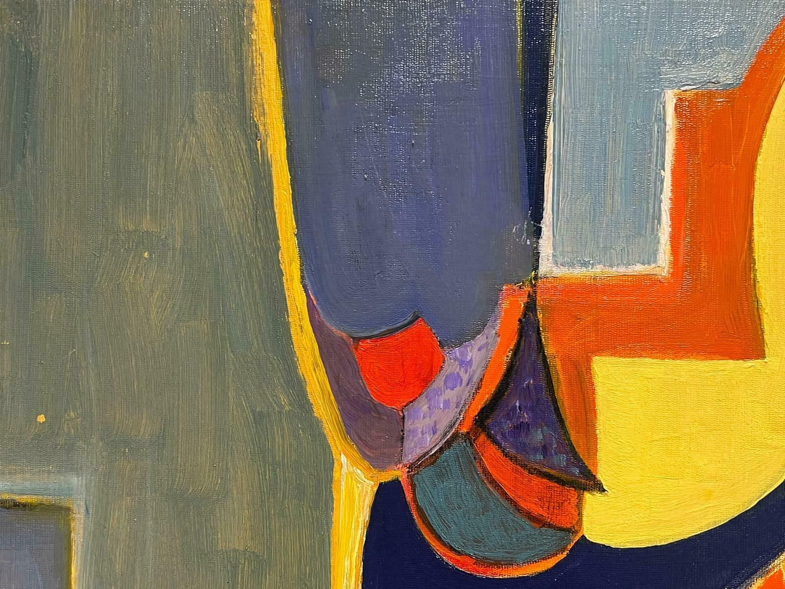 Kathleen Crowmodern British Cubist Oil Painting Still Life Composition Large Original Signed photo 1010.0