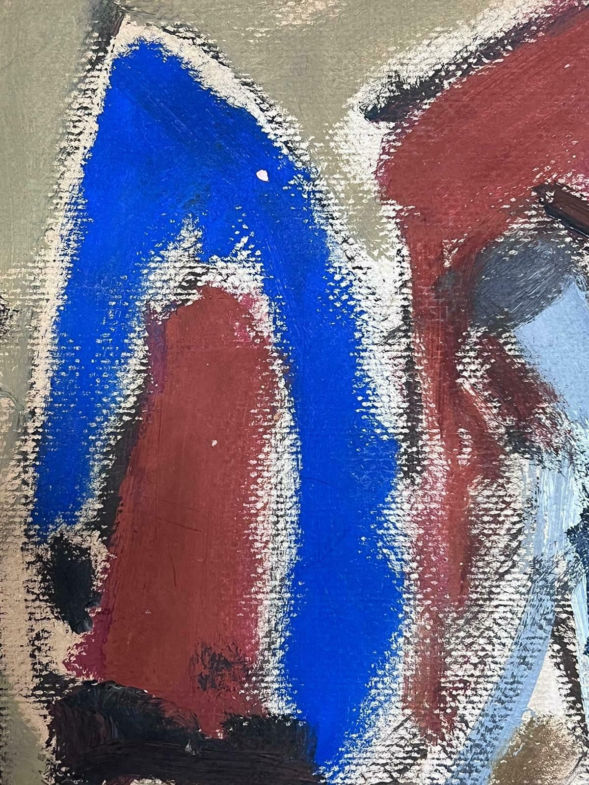 Elisabeth Hahn20th Century German Modernist Oil Painting Abstract Figures20th Century photo for sale