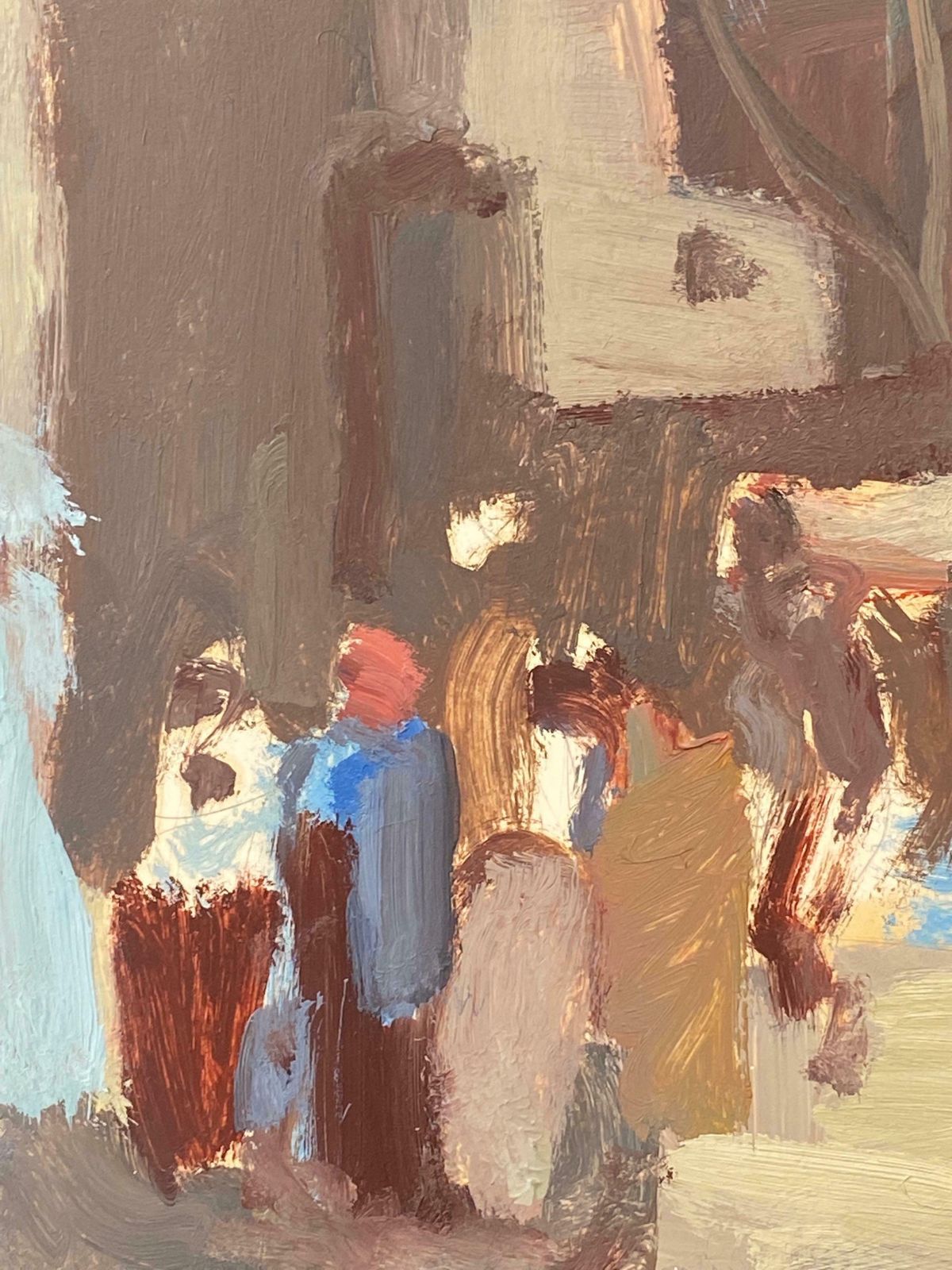 Elisabeth Hahn20th Century German Modernist Oil Painting North African Town & Figures20th Century photo 499.0