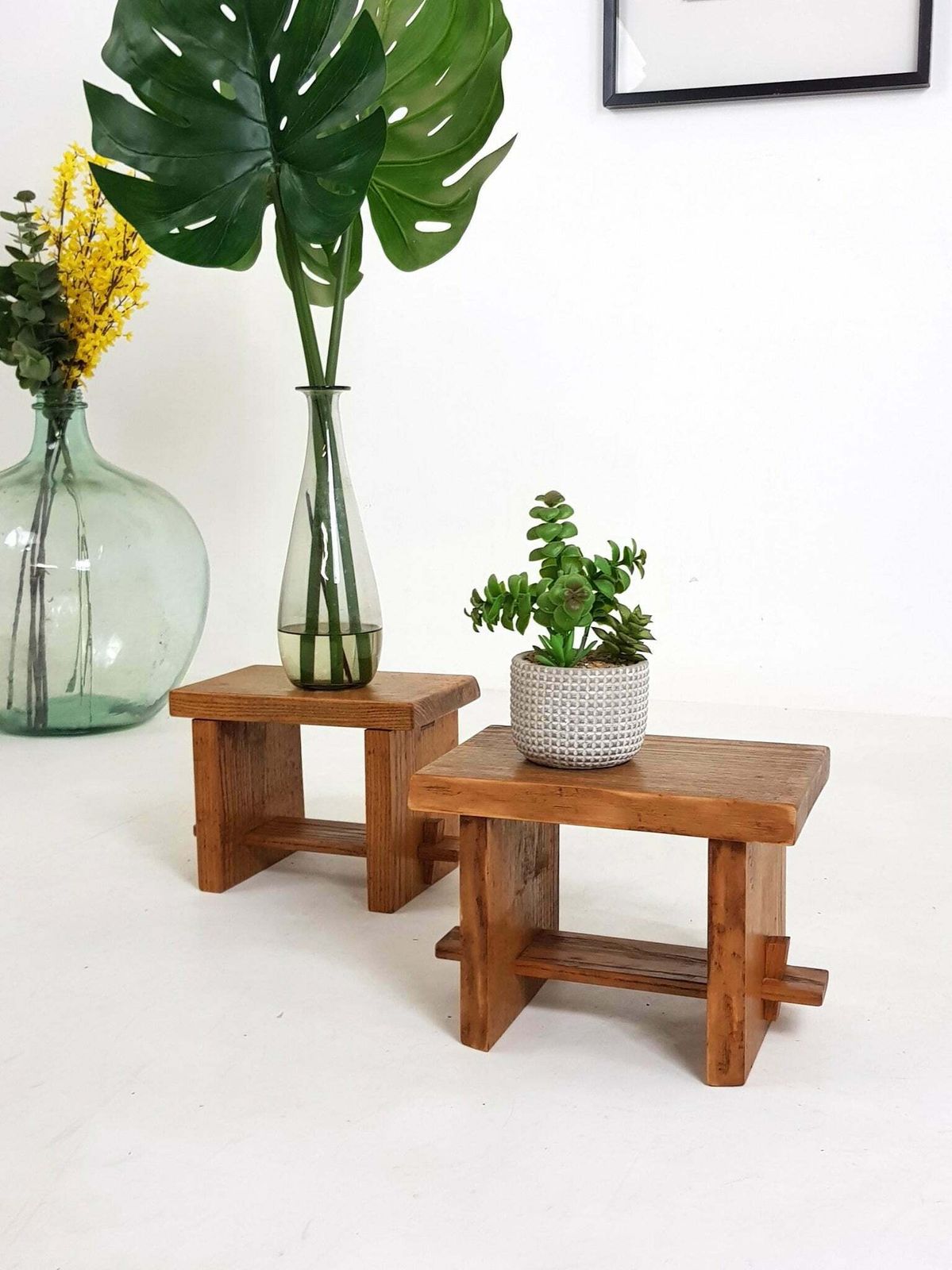 Vintage Oak Plant Stands / Small Tables / Speaker Stands photo 150.0