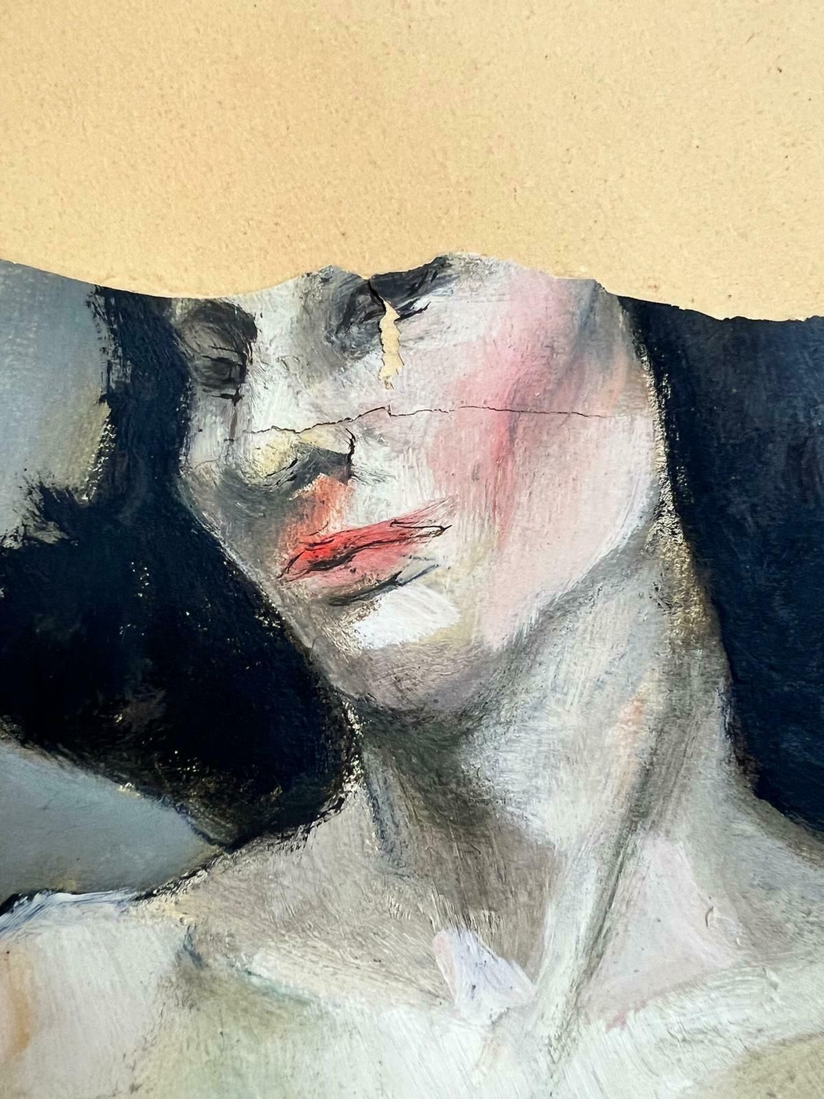 Josine Vignonmid Century French Nude Painting Of A Lady Stood Posed 1960's photo Art
