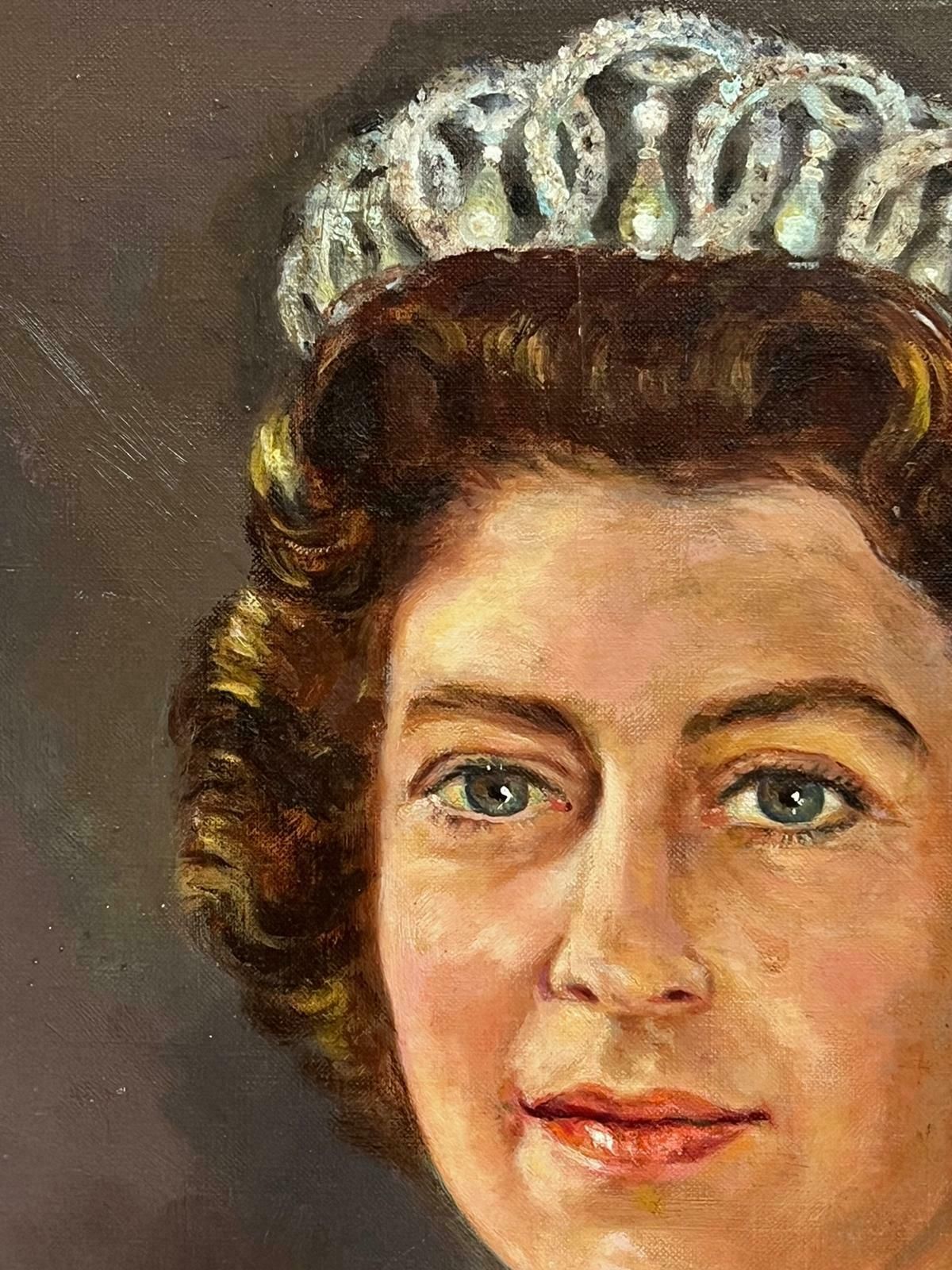 Edne Simpsonhm Queen Elizabeth II Portrait British Oil Painting Signed Oil On Canvas photo buy