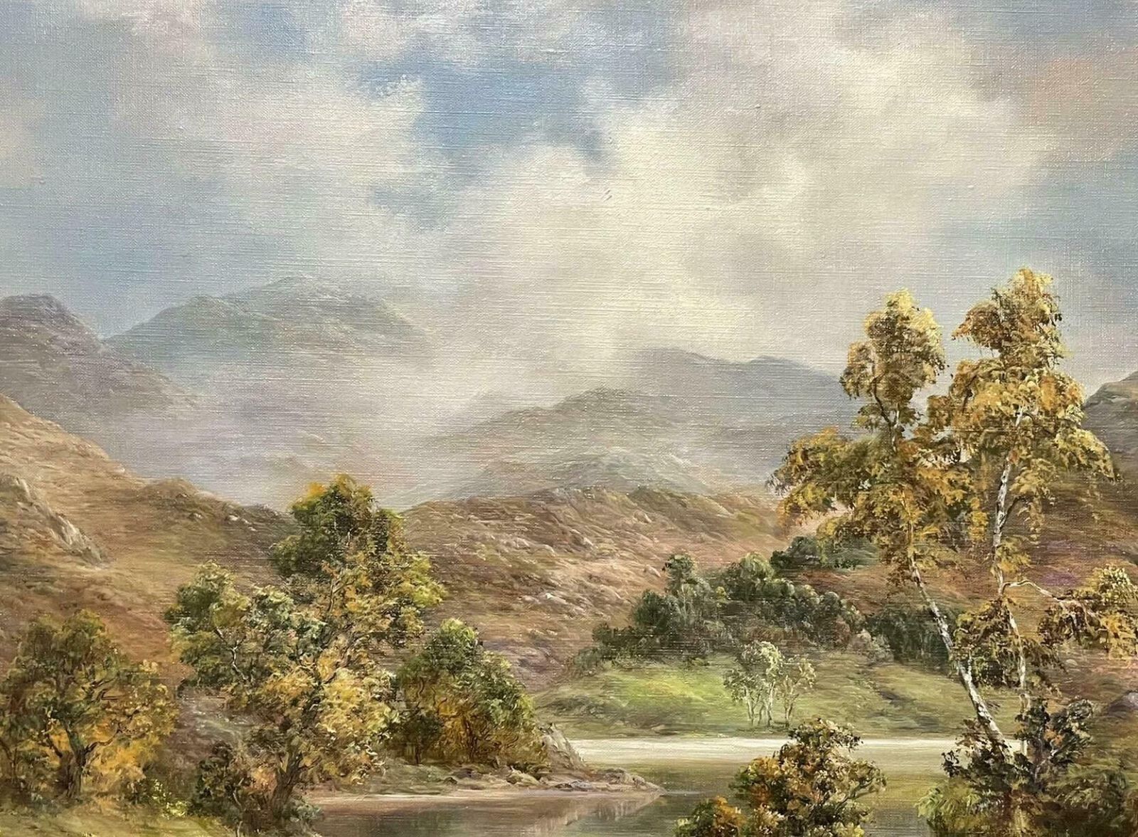 Prudence Turnerprudence Turner (B.1930) Large Signed Oil  Scottish Highlands Loch & Mountainsc. 1970's photo furniture