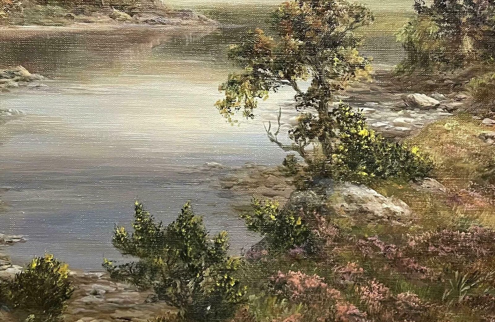 Prudence Turnerprudence Turner (B.1930) Large Signed Oil  Scottish Highlands Loch & Mountainsc. 1970's photo 2118.0
