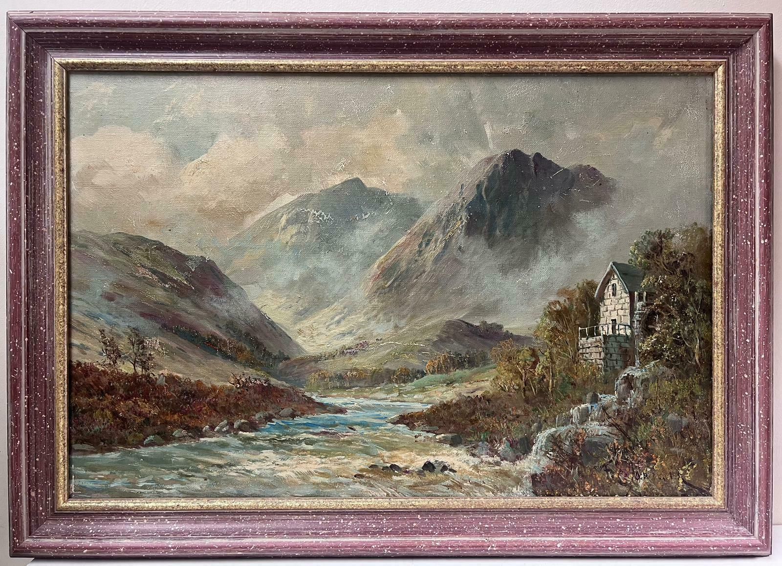 Francis E. Jamiesonantique Scottish Highland Landscape Fast Flowing River Landscape & Cottage photo furniture