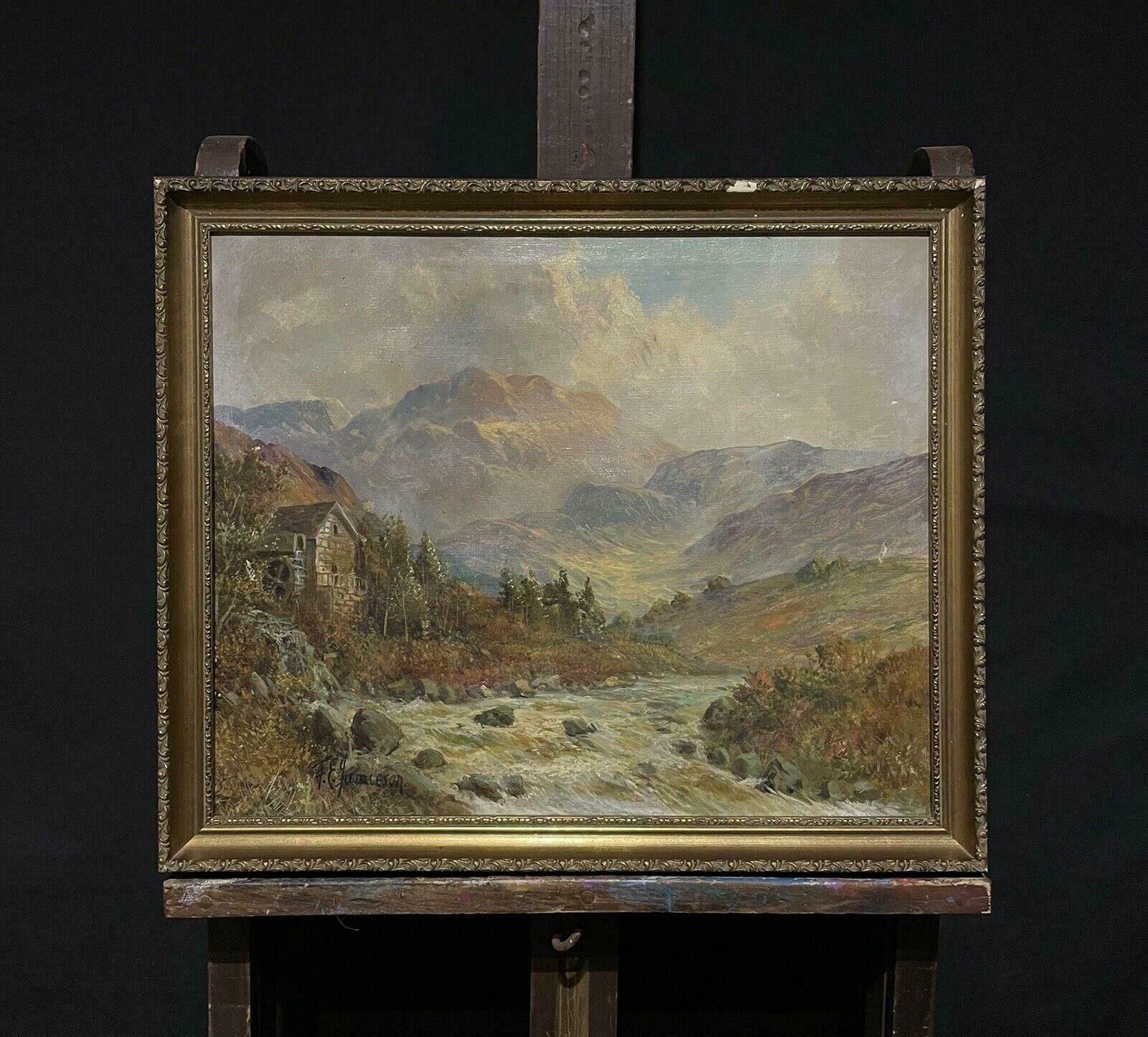 Francis E. Jamiesonantique Scottish Highlands Oil Painting Summer River Landscape, Signed photo furniture