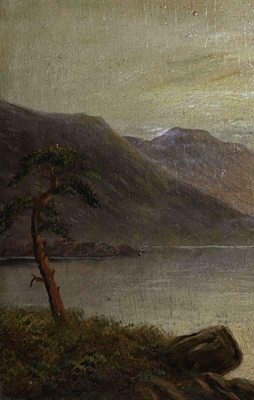 Francis E. Jamiesonsunset Over The Scottish Highland Loch, Signed Antique Oil Painting photo Art