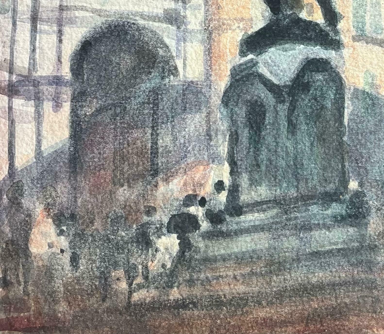 Maurice Mazeiliefrench Impressionist Watercolor Of Parisian Monument And Classical Building20th Century photo 267.0