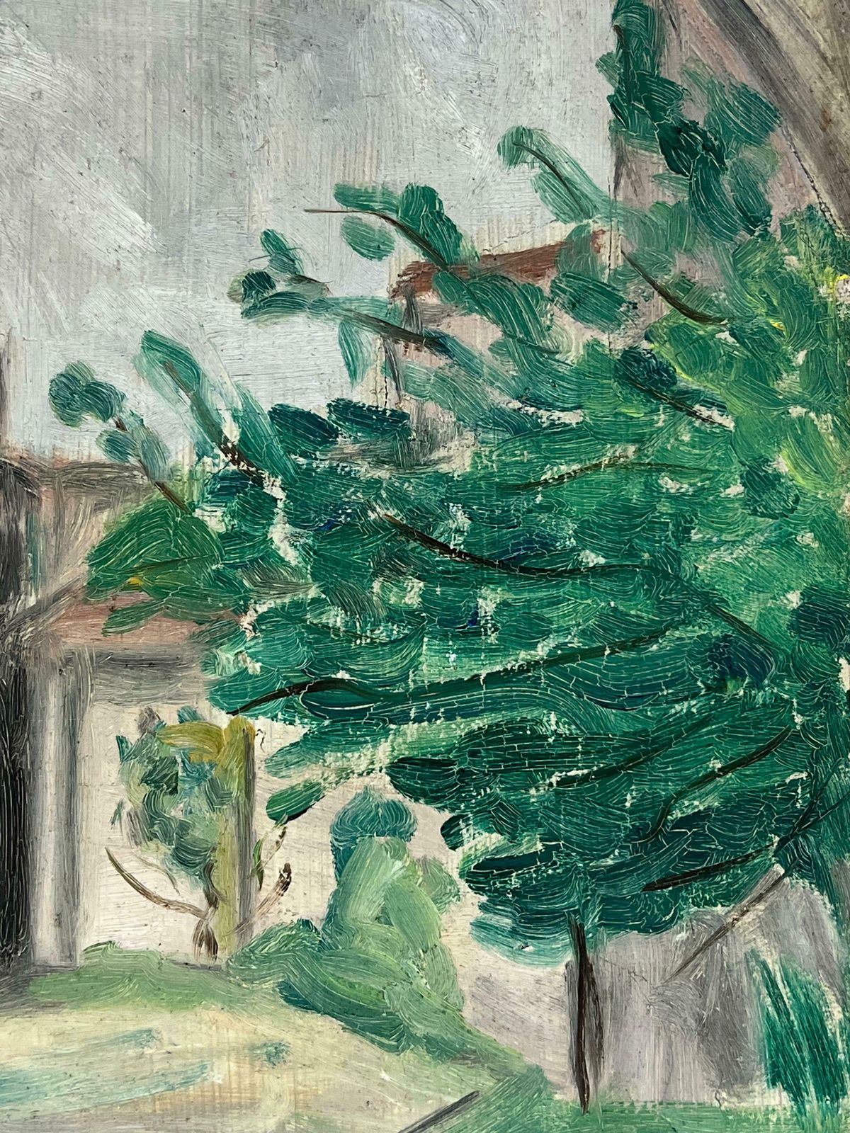 Simone Forge1930's French Impressionist View Through Archway To Tower And Garden19th Century photo Art