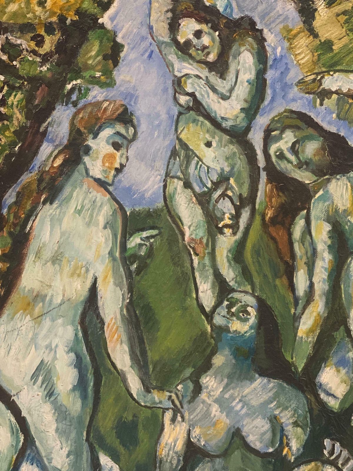French Expressionistlarge French Expressionist Oil Painting Nude Bathers In Woodlandmid Century photo furniture