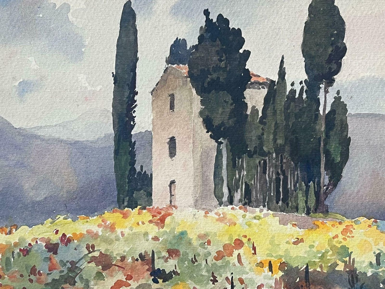 Jean Laforguemid 20th Century French Post Impressionist Signed Painting Provence Chateau photo 610.0