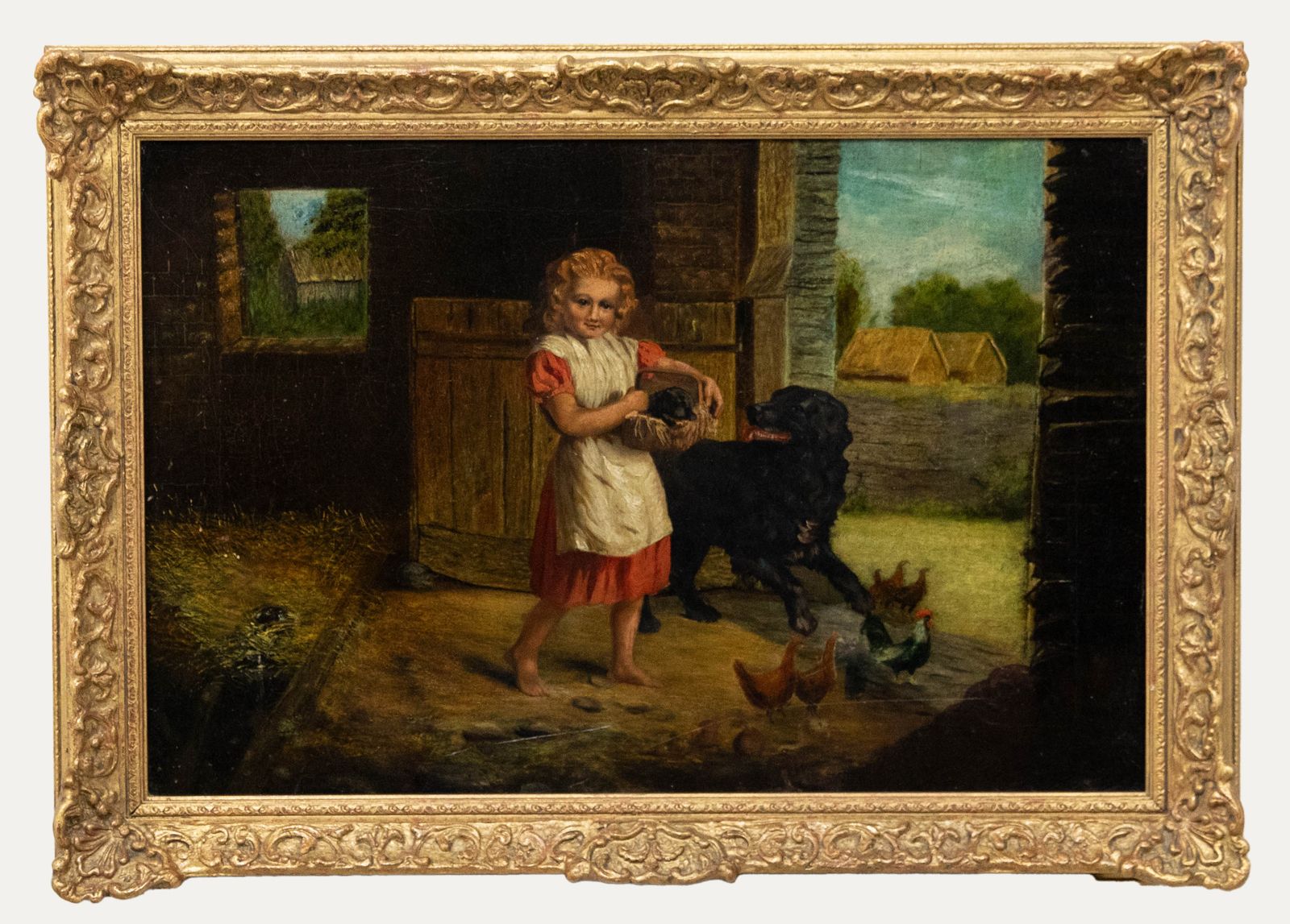 Late 19th Century Oil A New Puppy