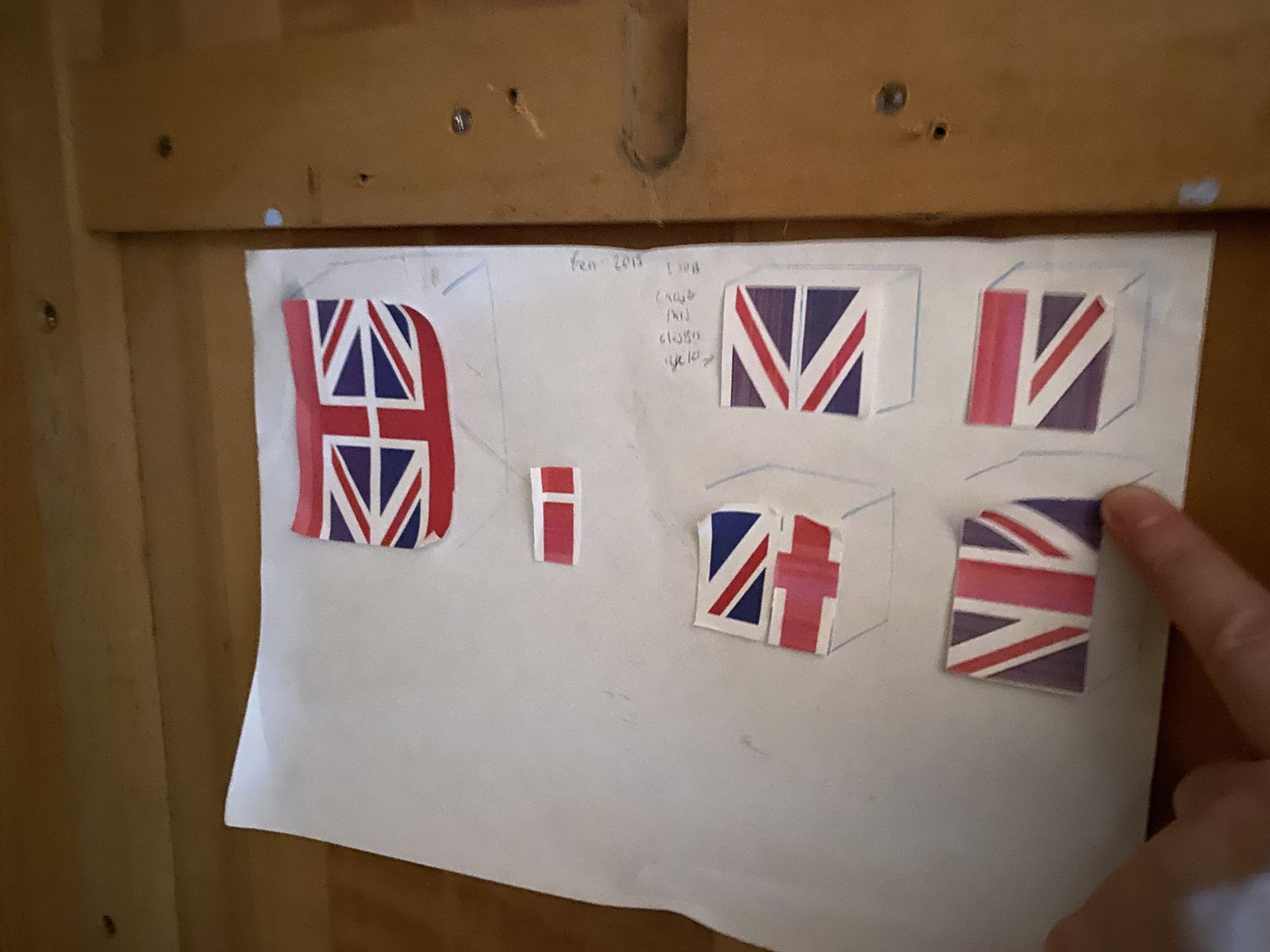 400.0 Wardrobe   Hand Painted By Local Artist With Union Jack Design photo