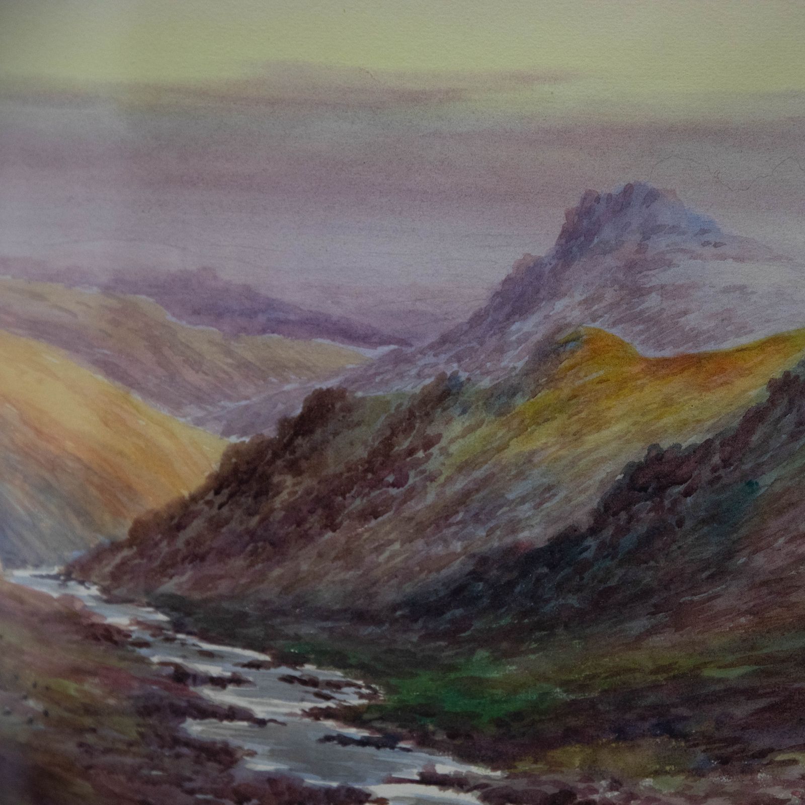 Eustace A. Tozer Early 20th Century Watercolour, Dartmoor photo Art