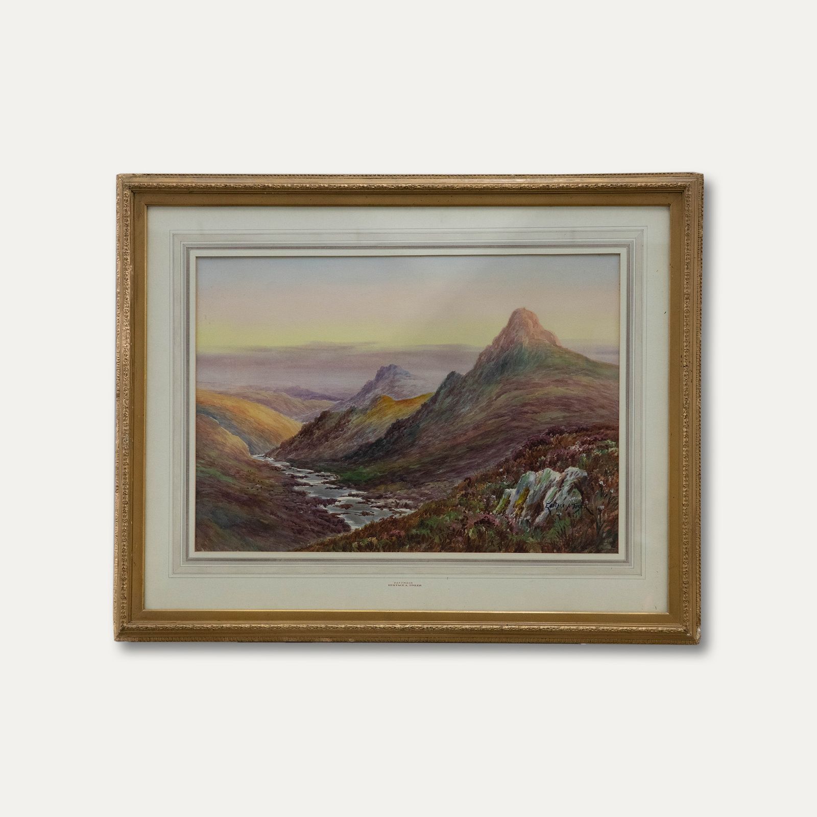 Eustace A. Tozer Early 20th Century Watercolour, Dartmoor photo buy