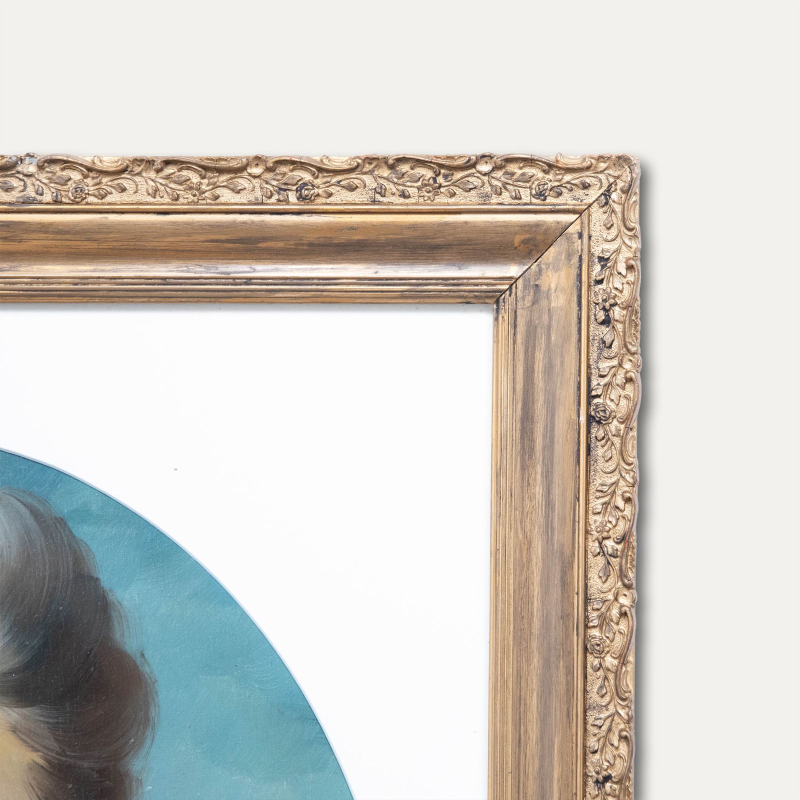 After Jean Baptiste Perronneau Framed 20th Century Oil, A Girl With A Kitten photo 326.0