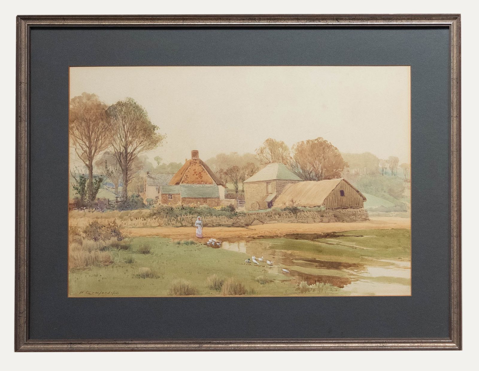 William Edwards Croxford (1852 1926) Framed Watercolour, Trevemper, Newquay