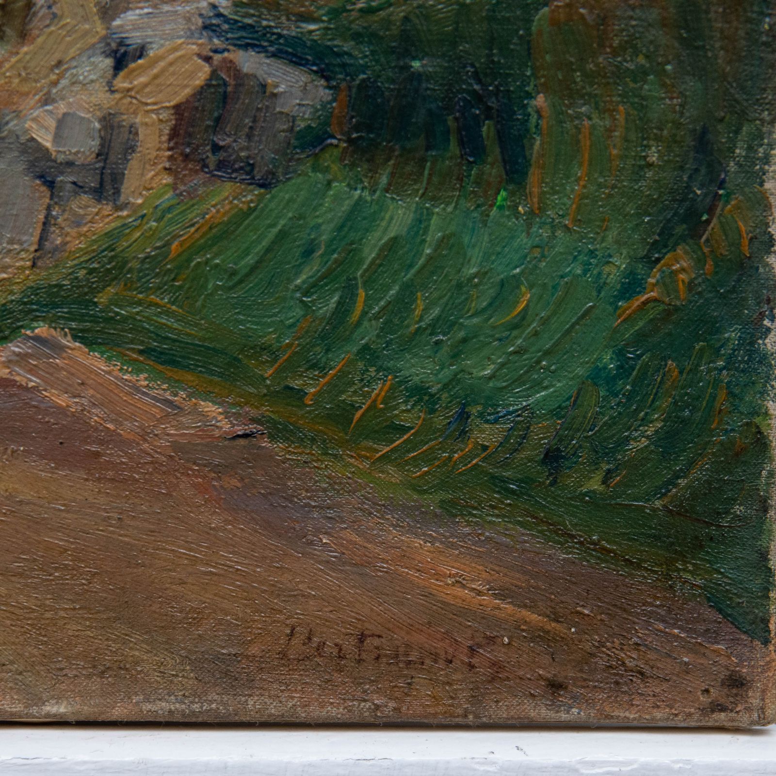 Bertrand Py (1895 1973) Mid 20th Century Oil, Rural Village, France photo vinterior