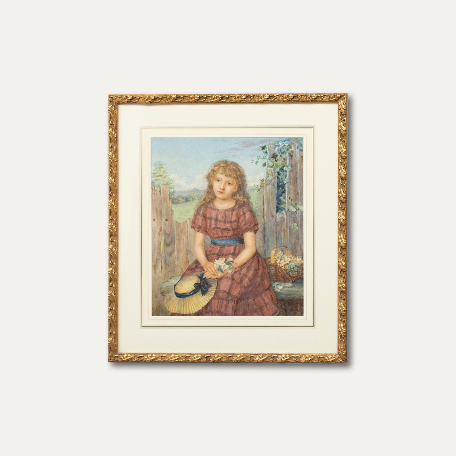Neville Stephen Lytton (1879 1951) Watercolour, Flower Girl 82 photo vinterior
