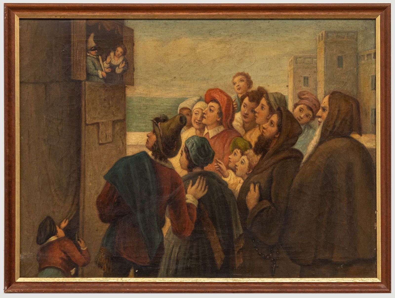 Early 20th Century Oil Punch And Judy Show