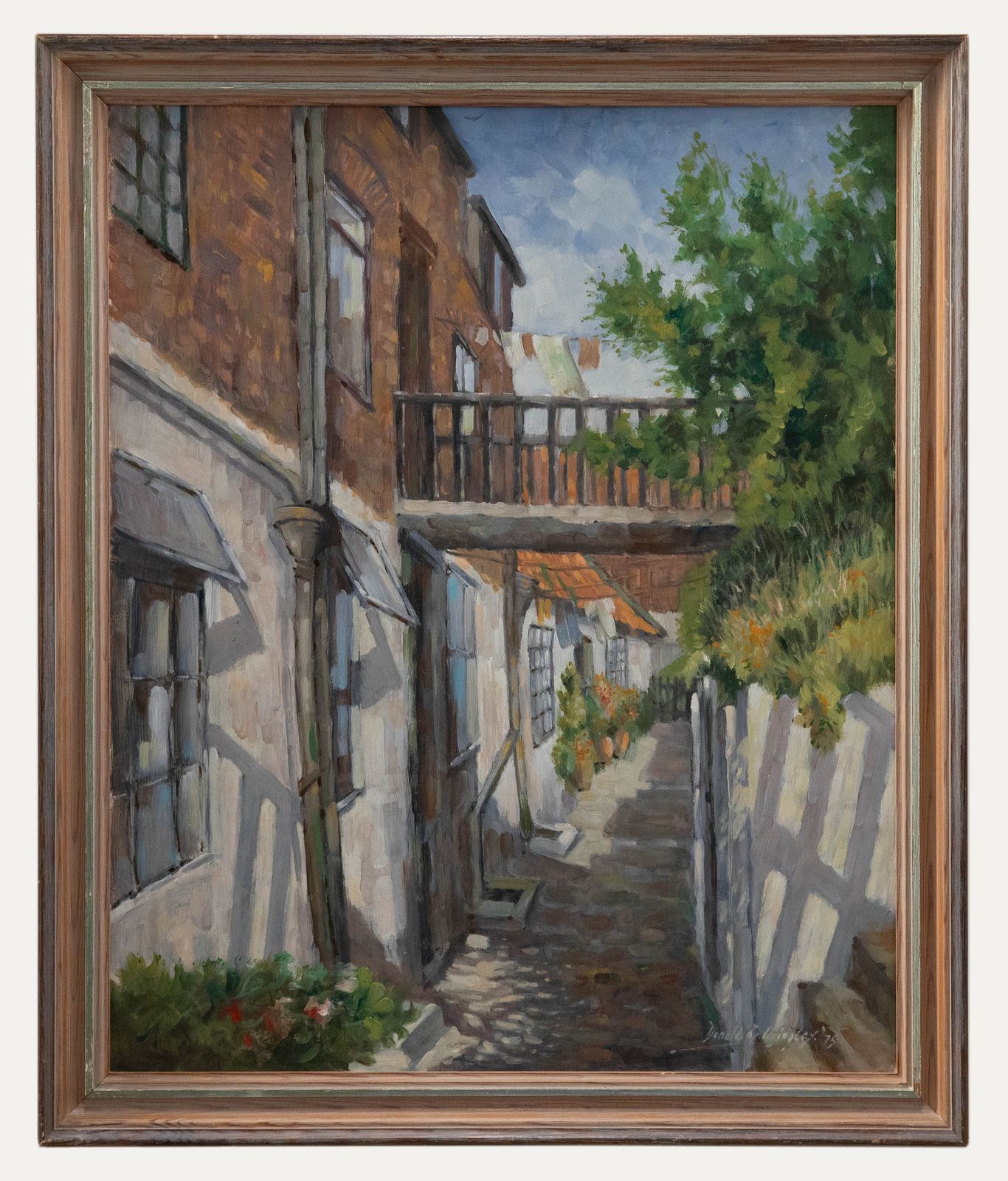 Donald Gray Midgely (1918 1995) Framed Oil, Street In Robin Hood's Bay