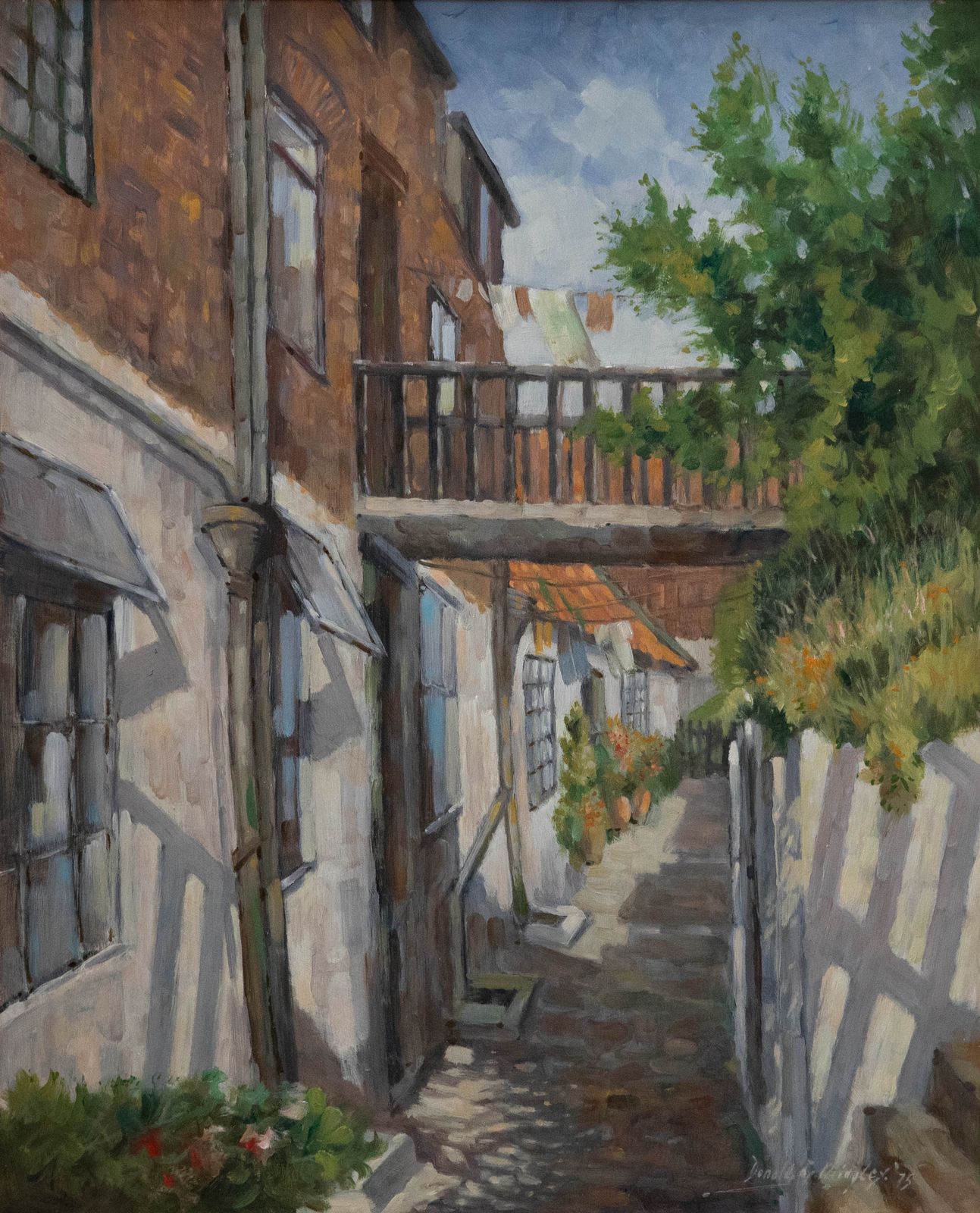 Donald Gray Midgely (1918 1995) Framed Oil, Street In Robin Hood's Bay photo furniture
