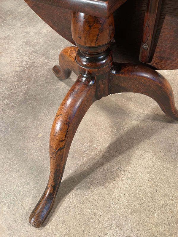 Antique Georgian Country House Oak “Bird Cage” Tilt Top Wine Table Circa 1780 photo vinterior