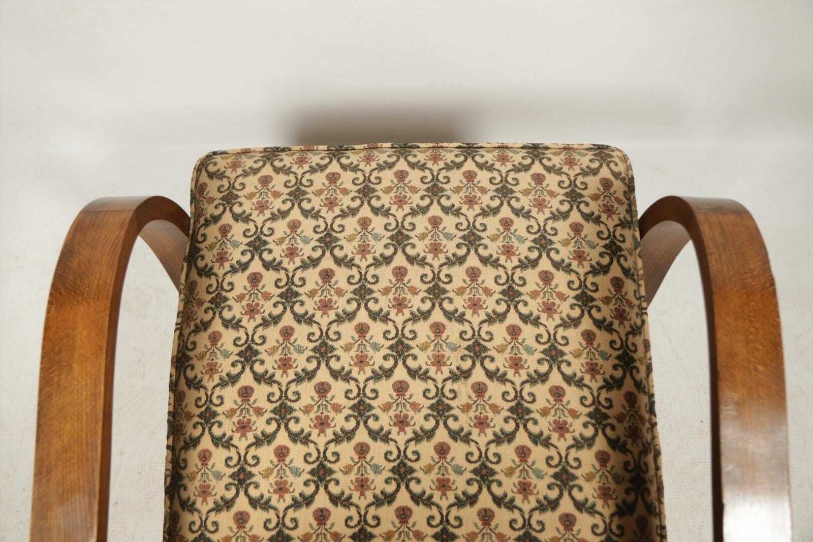 Art Deco Armchair Old Jacquard Flowers Rug Nahal Circa 1940 Boho Style photo 450.0
