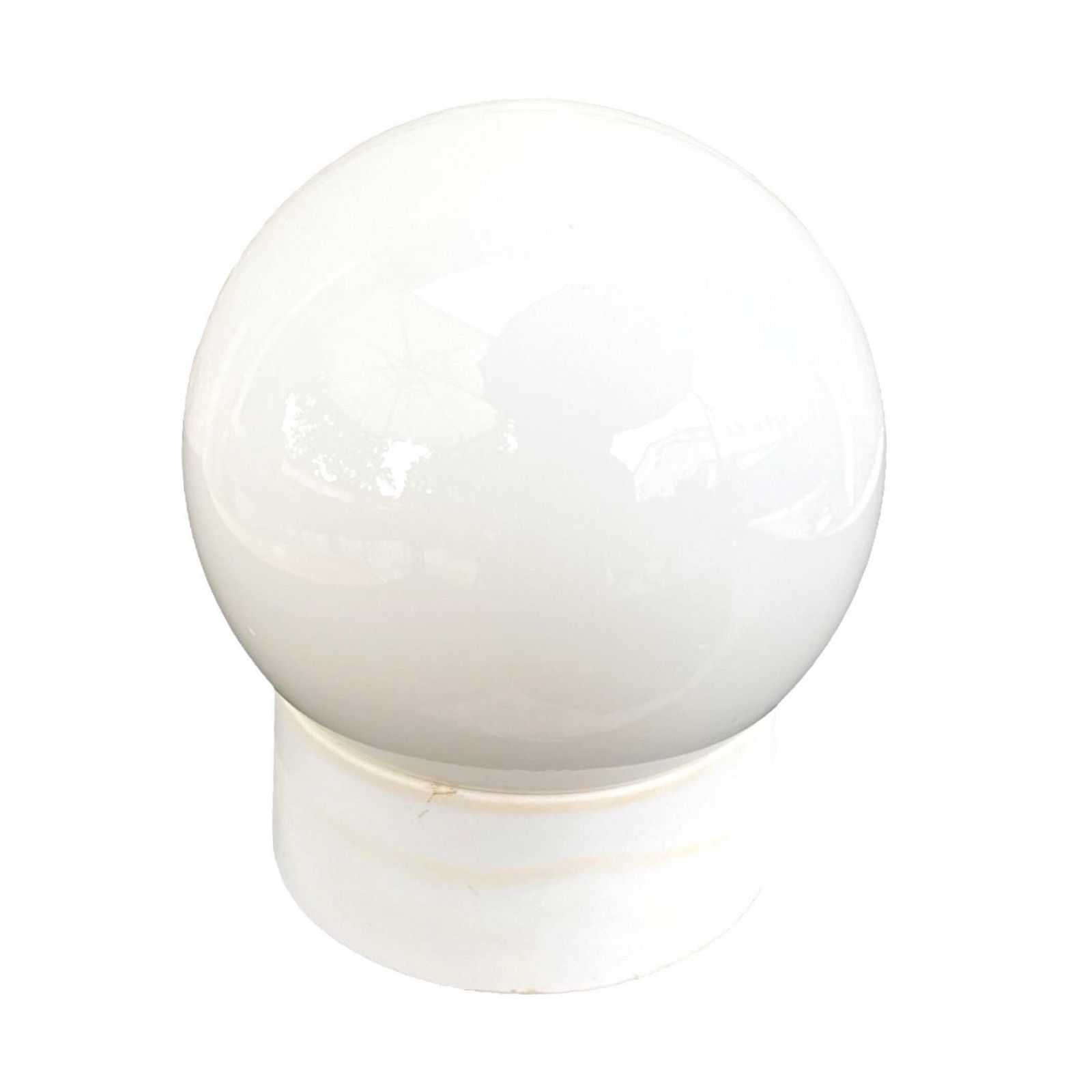 White Spherical Wall Lamp, Elektrosvit Nové Zámky, Czechoslovakia, 1960s. photo for sale