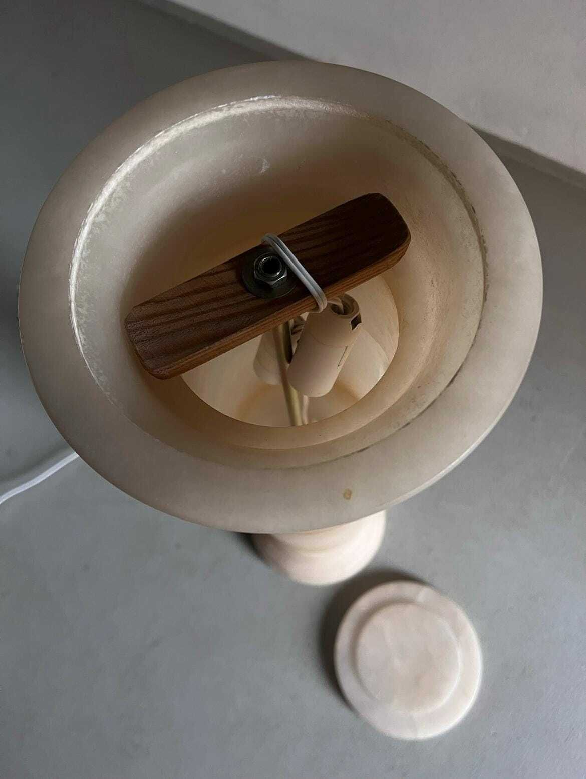 Alabaster Column Pedestal Floor Lamp | Italy | 1980s photo Lighting