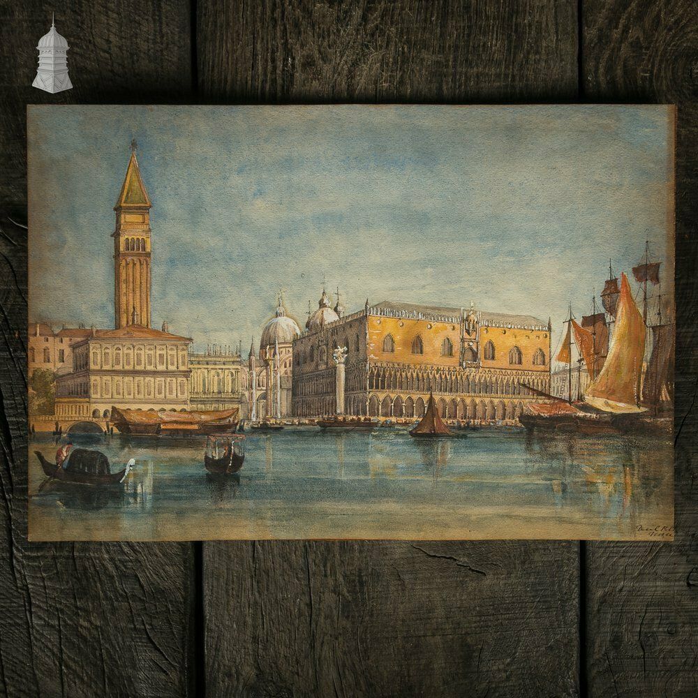 photo vinterior Venetian Watercolour Paintings, Set Of 4