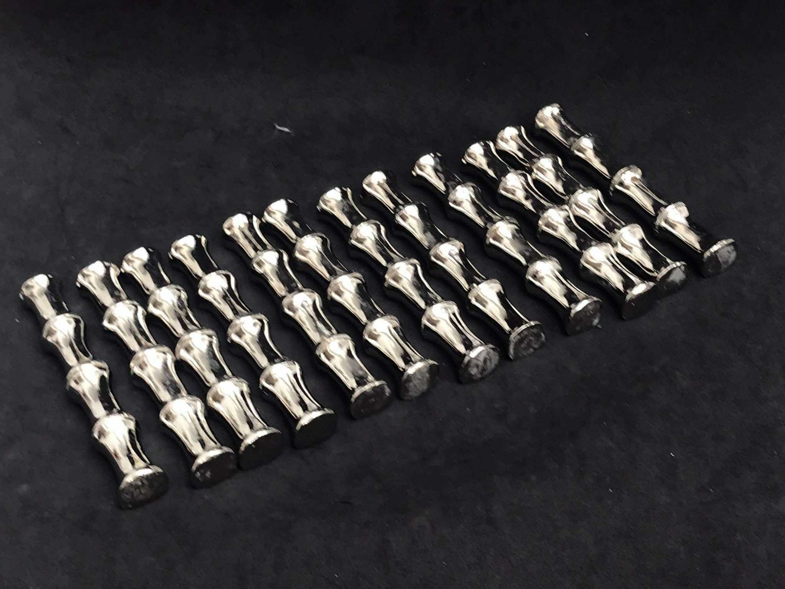 Vintage Knife Rests Bamboo Shaped, Set 12 Mid Century Silver Plated French Retro Table, Wedding Gift, Gift For Her Family Gift