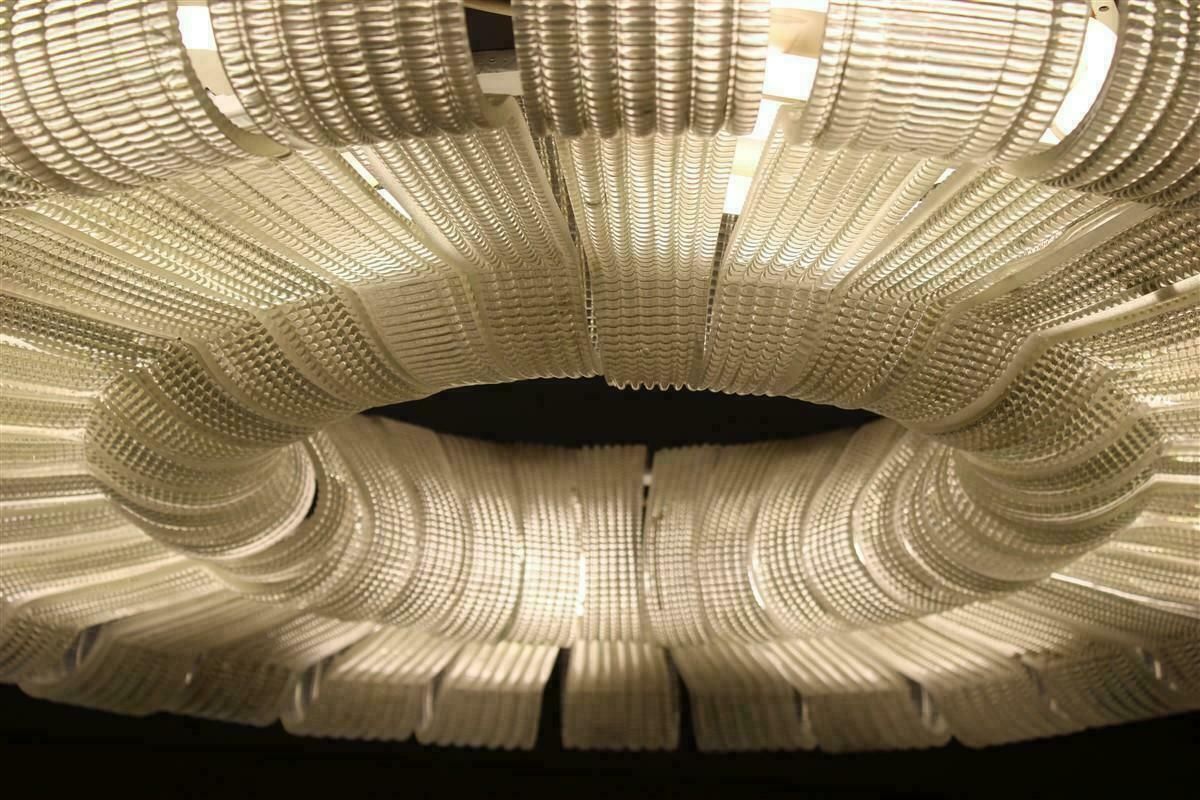 photo vintage Large And Rare Murano Chandelier Venini Carlo Scarpa 1930 Donut Made In Italy