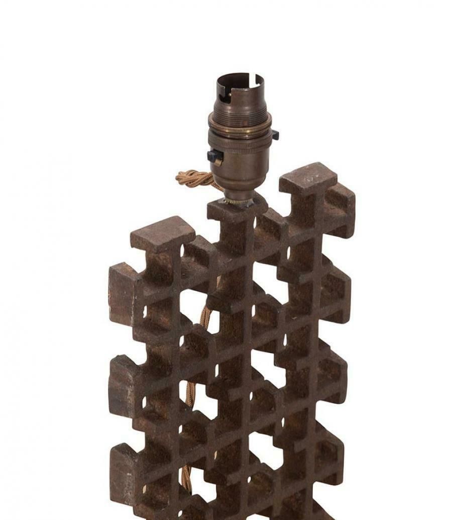 Pair Of 19th Century Lamps Converted From Metal Fragments photo for sale
