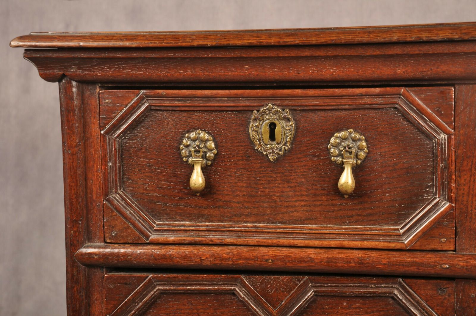 Charles II Oak Chest Of Drawers photo vintage