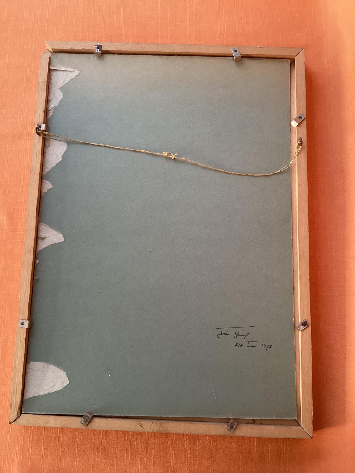 Olieverfchilderij van Toetanchamon door John Kemp, gedateerd 1972, olieverf op board, Oud-Egypte, kitsch jaren 1970 photo buy