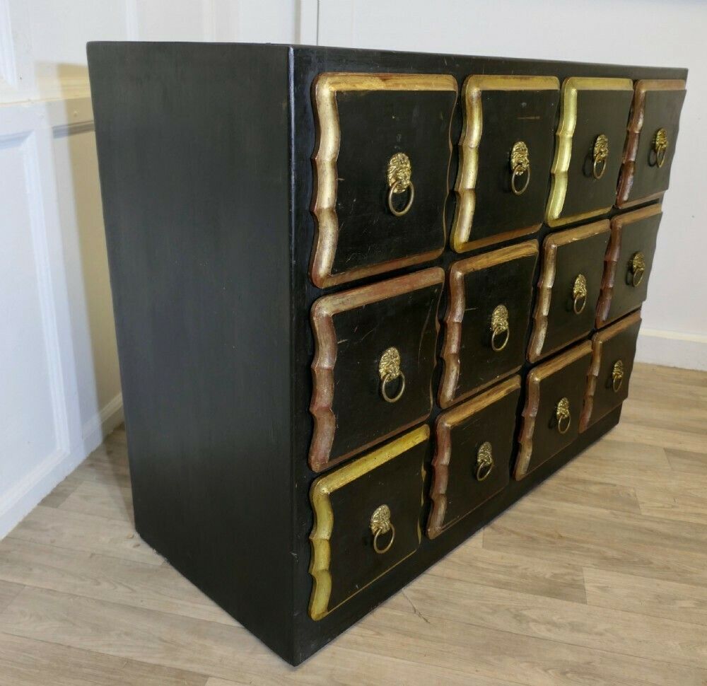 Black And Gold Haberdashery Draper Shop Cabinet photo buy