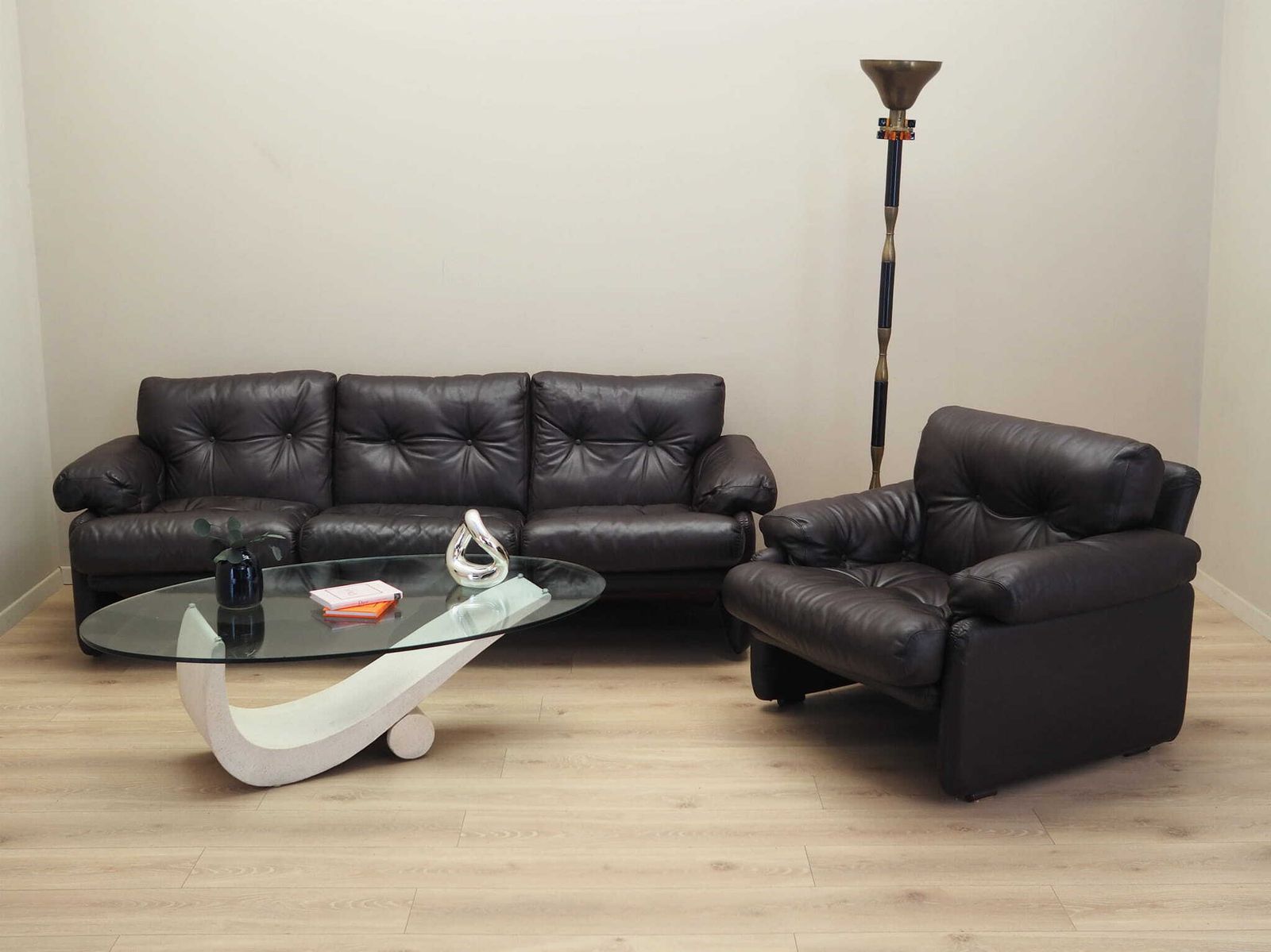 Leather Living Room Set, Italian Design, 1960s, Manufacturer: B&B Italia, Designer: Tobia Scarpa photo furniture