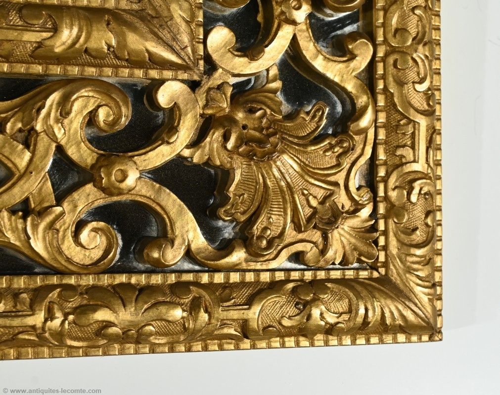photo vinterior Gilded Wood Glazing Bead Mirror, Napoleon III Period – Mid 19th Century