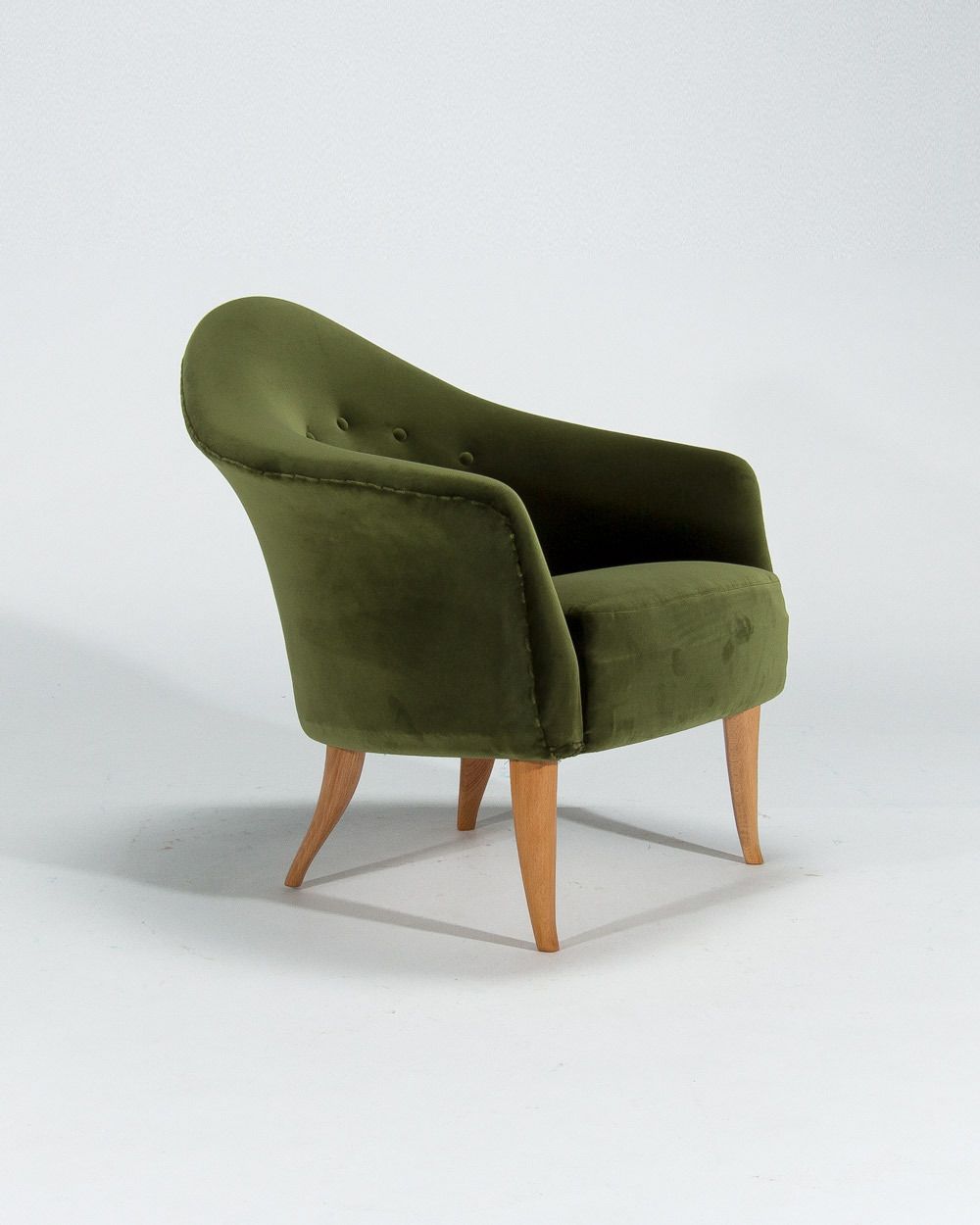 Little Adam Chair By Kerstin Horlin Holmquist In Green Velvet, Swedish 1950’s Mid Century Furniture photo furniture