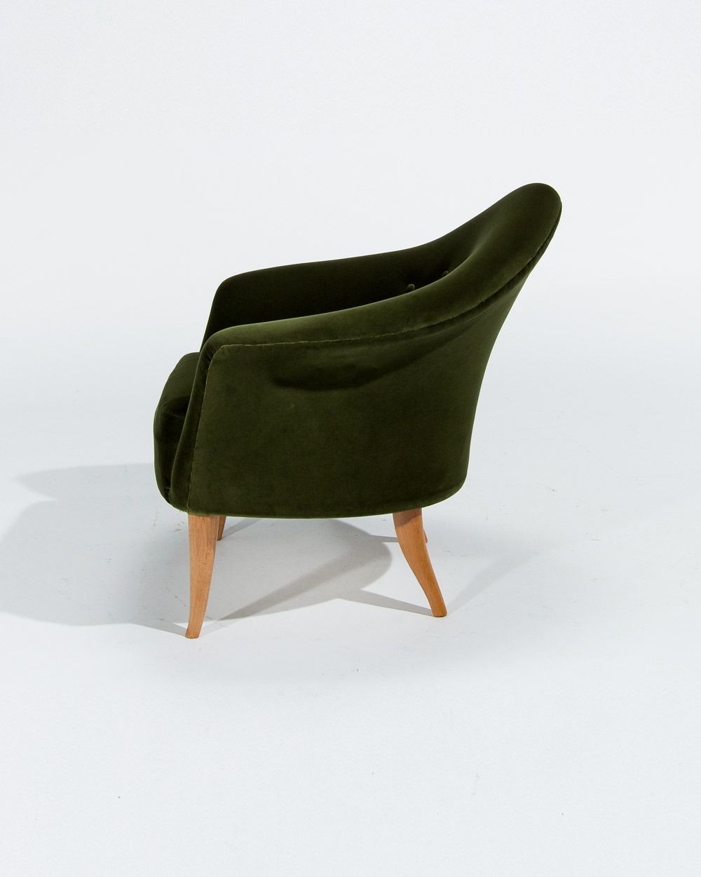 Little Adam Chair By Kerstin Horlin Holmquist In Green Velvet, Swedish 1950’s Mid Century Furniture photo 2850.0
