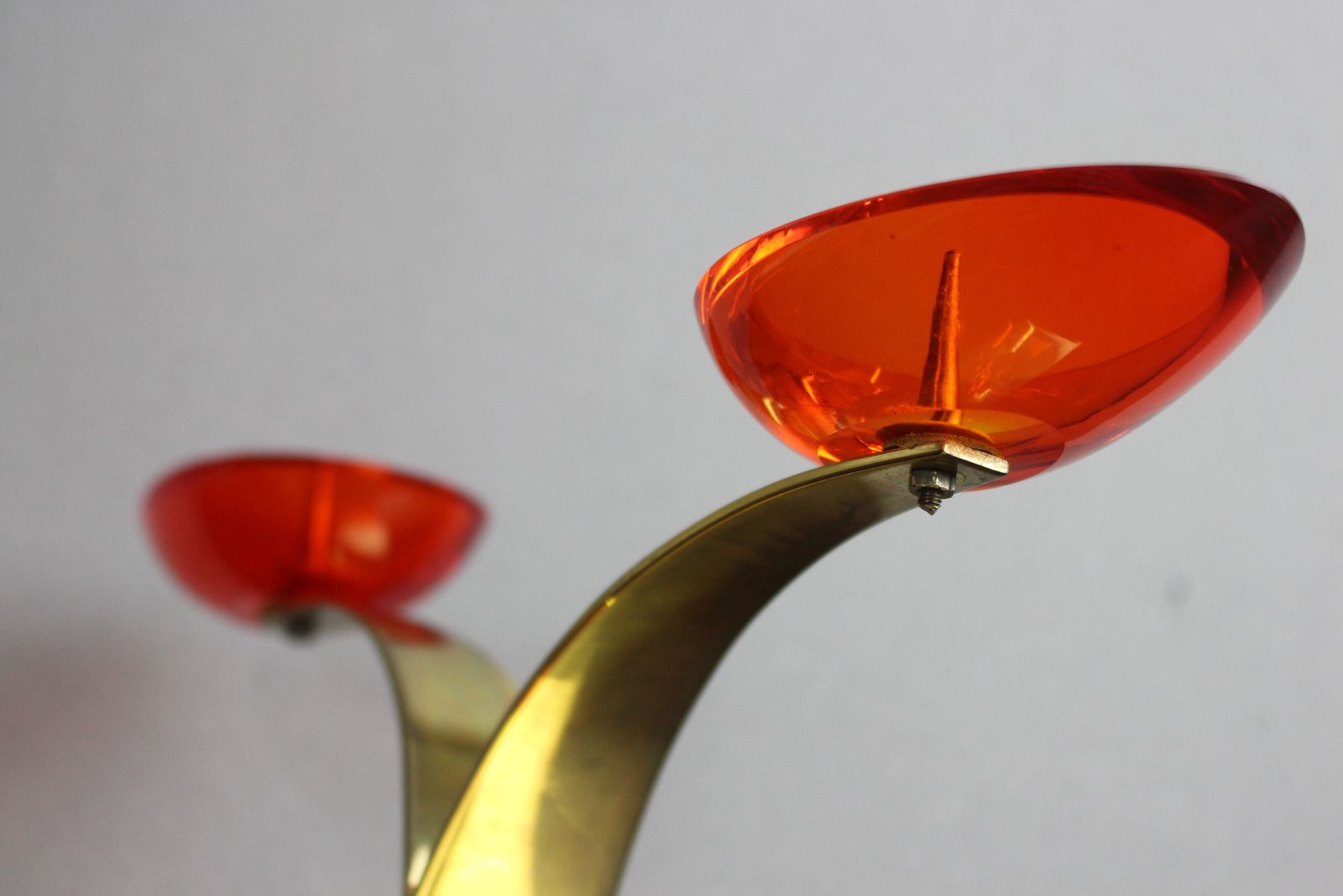 Smart Brass Candleholder Circa 1960 Possibly French photo vinterior
