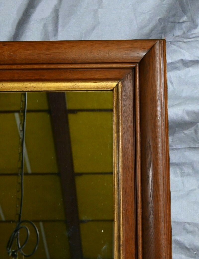 Important Mirror In Oak And Golden Wood – 1900 photo Home Decor