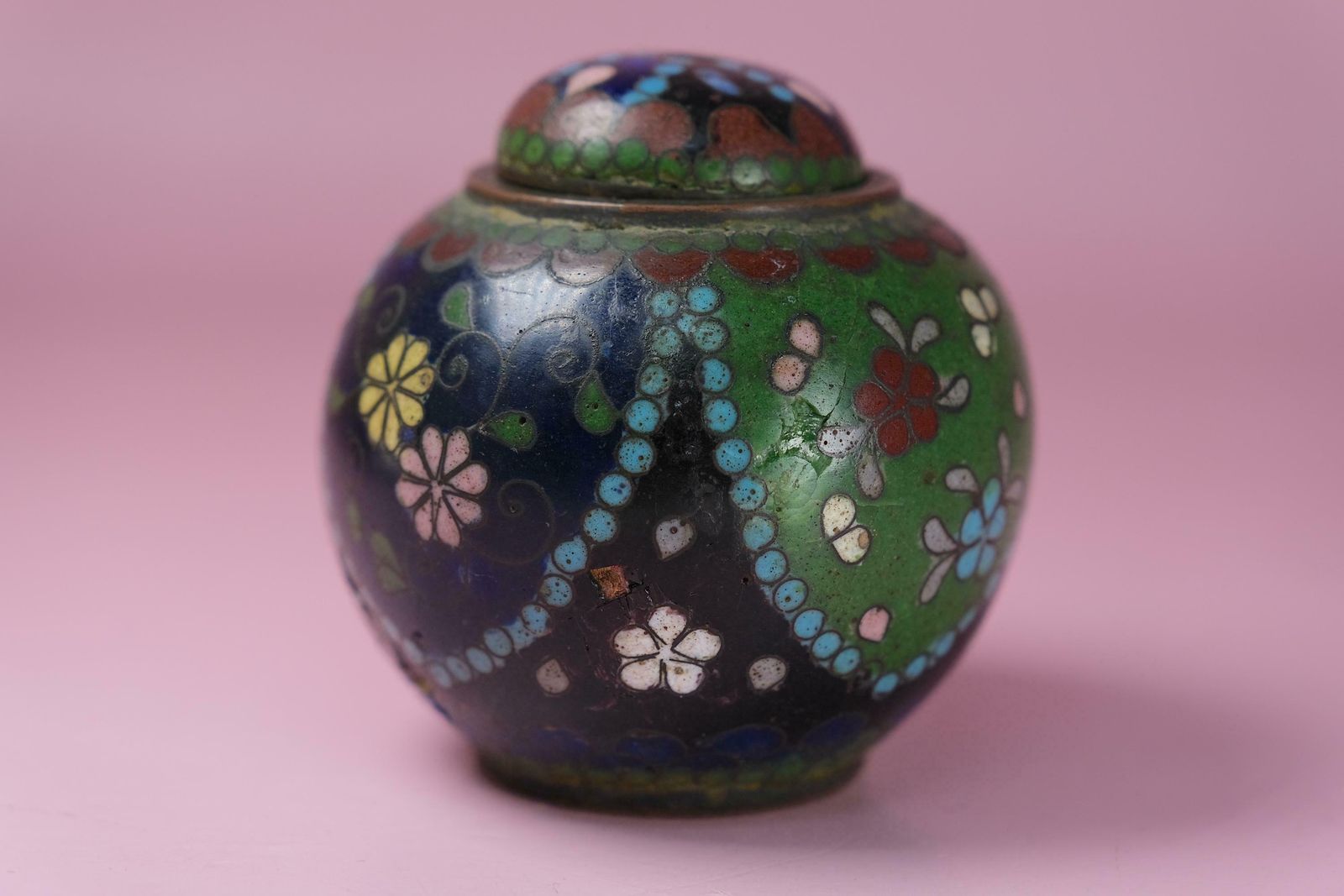 Antique Meiji Period Japanese Koro Bronze Cloisonne photo 350.0