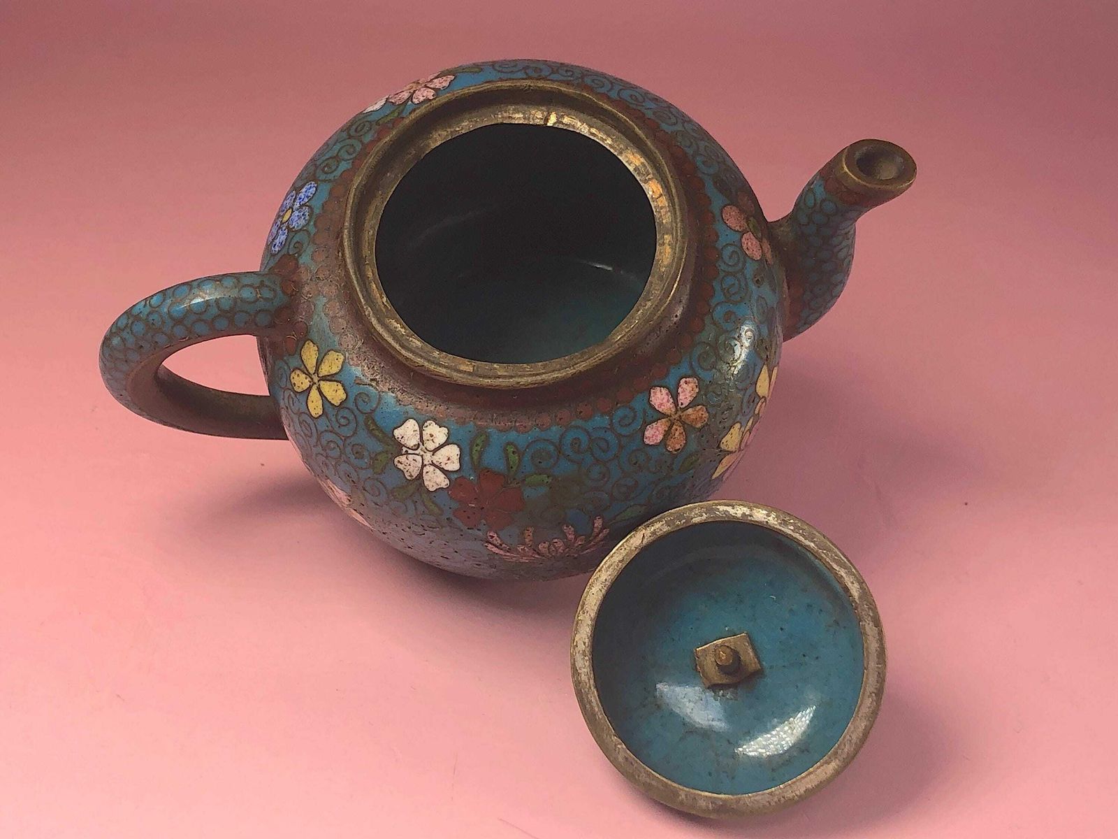 Antique Japanese Cloisonné Miniature Teapot | Meiji Period | 19th Century | Collectors Piece photo for sale