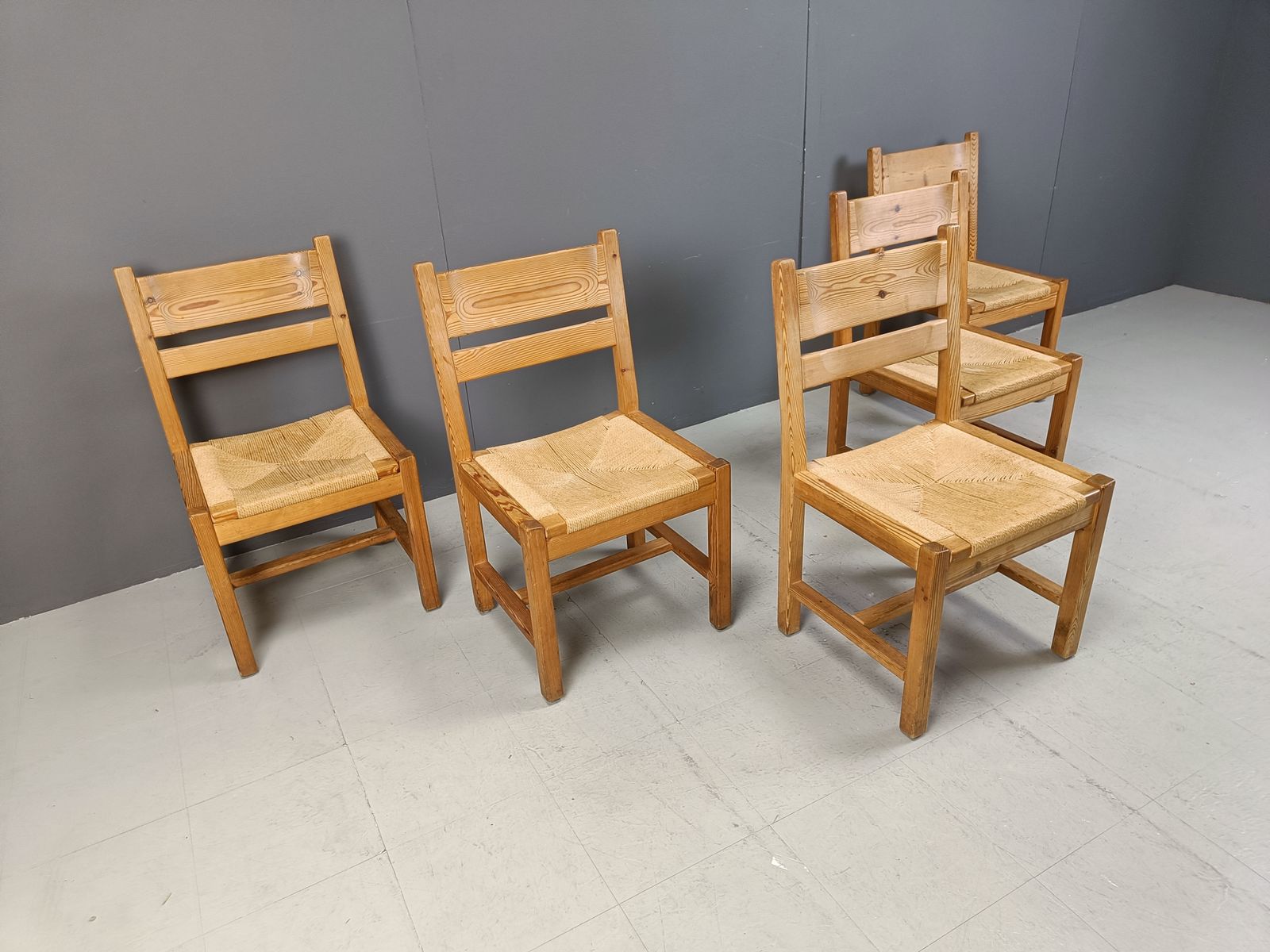 Furniture Set Of 5 Scandinavian Dining Chairs By Gm Mobler, 1960s photo