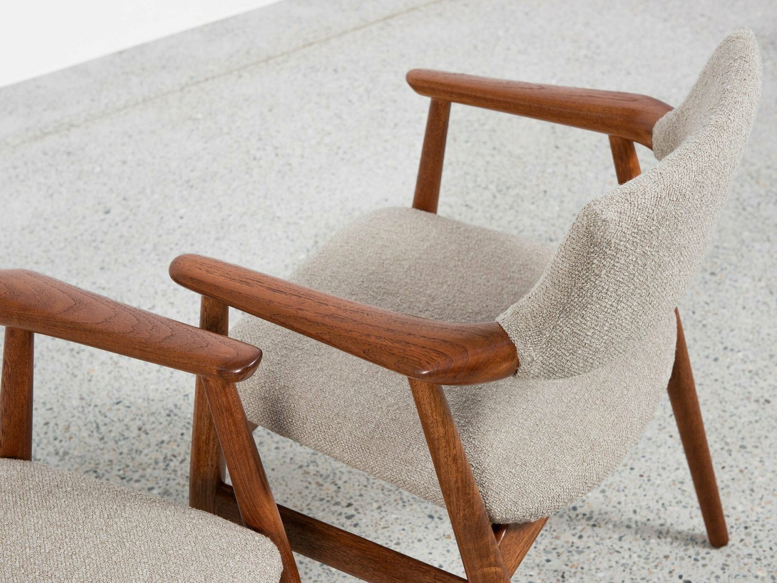 Midcentury Danish Pair Of Chairs In Teak By Erik Kirkegaard For Glostrup 1960s photo vinterior