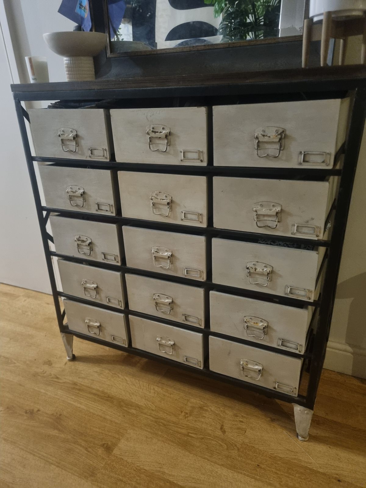 Urban Outfitters Metal And Wood Cabinet photo furniture