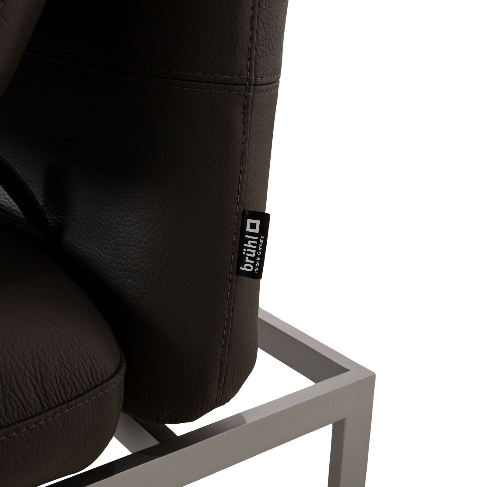 Fauteuil Brühl Roro en cuir gris, fonction manuelle photo 2570.0